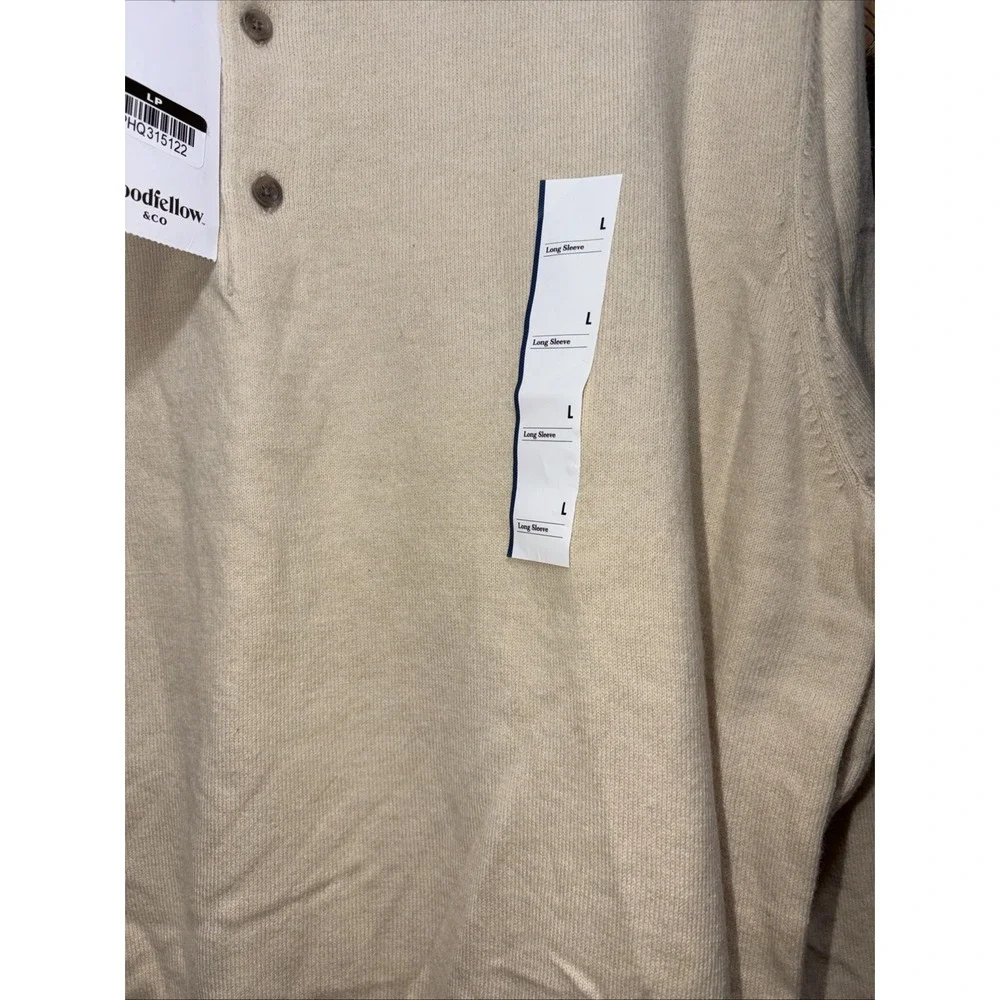 Goodfellow & Co Mens Long‎ Sleeve Tan Sweater Size Large